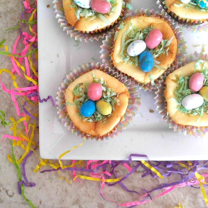 Individual sized Easter Egg Cheesecakes