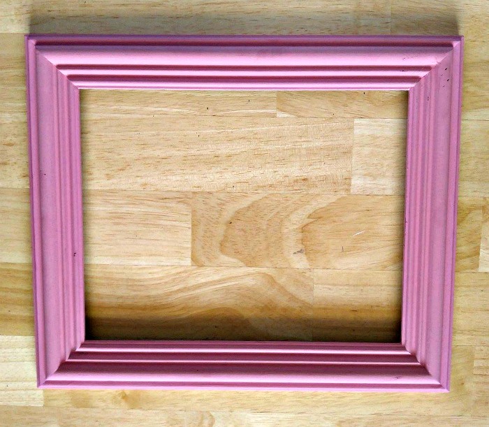 Pink painted picture frame Paint your picture frame pink