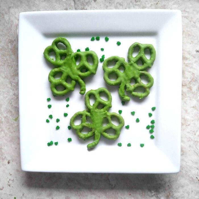 Shamrock pretzels