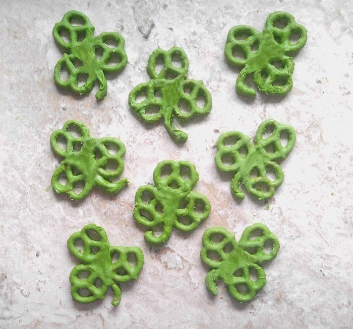 Shamrock pretzels
