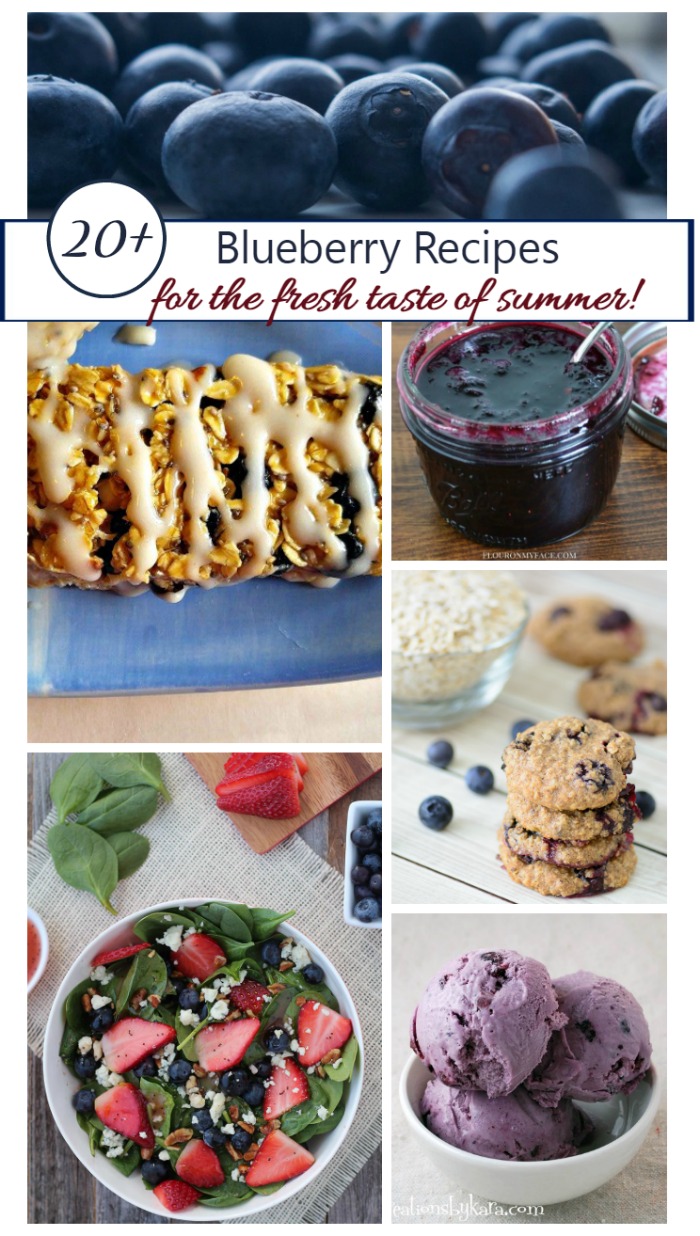 These 20+ Blueberry Recipes bring home the fresh and tart taste of summer. From smoothies to salads and desserts, there is something for all tastes.
