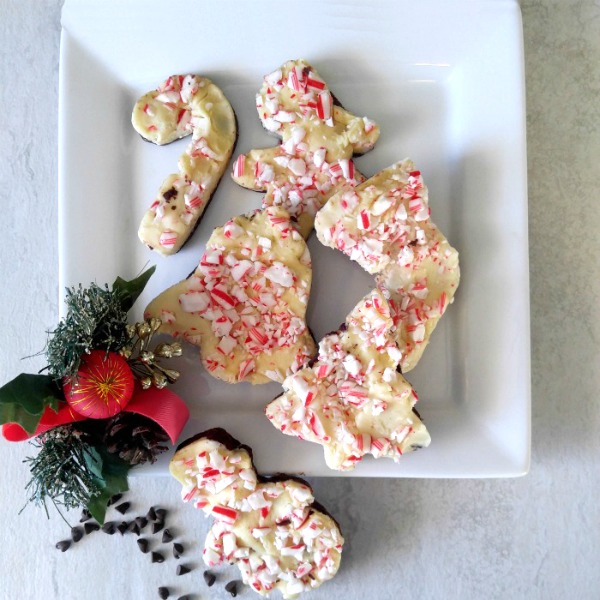 White chocolate peppermint bark