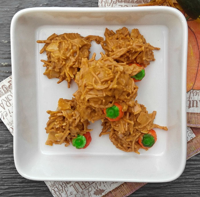 pumpkin haystack cookies Plate of pumpkin cookies