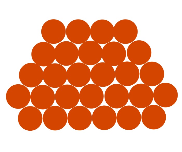 The outline of a pumpkin pattern for a fall wine cork craft.