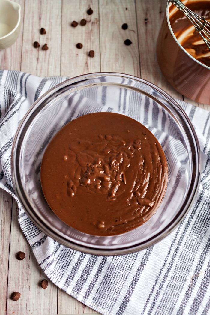 pudding in a bowl. Instant pudding in a bowl.