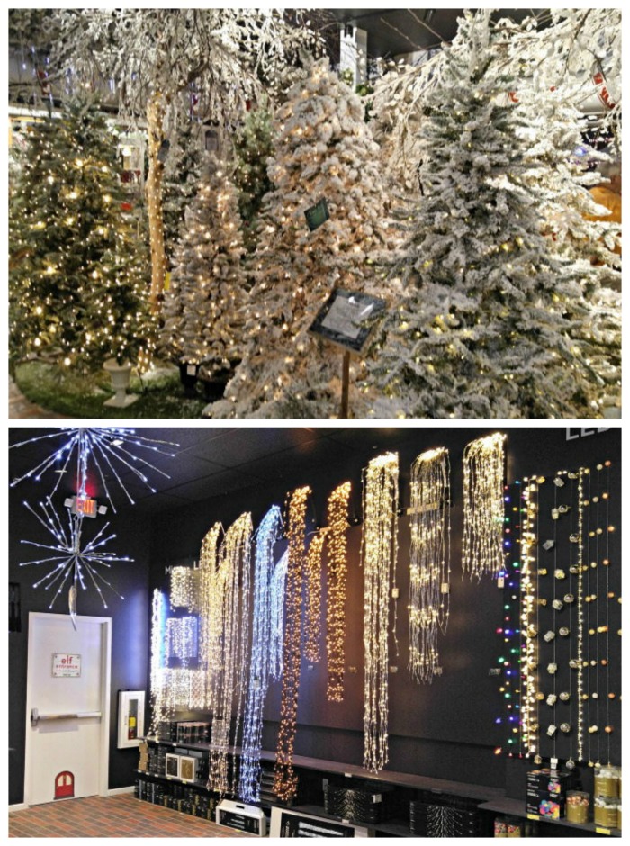 Christmas trees and LED lights. Christmas trees and lights