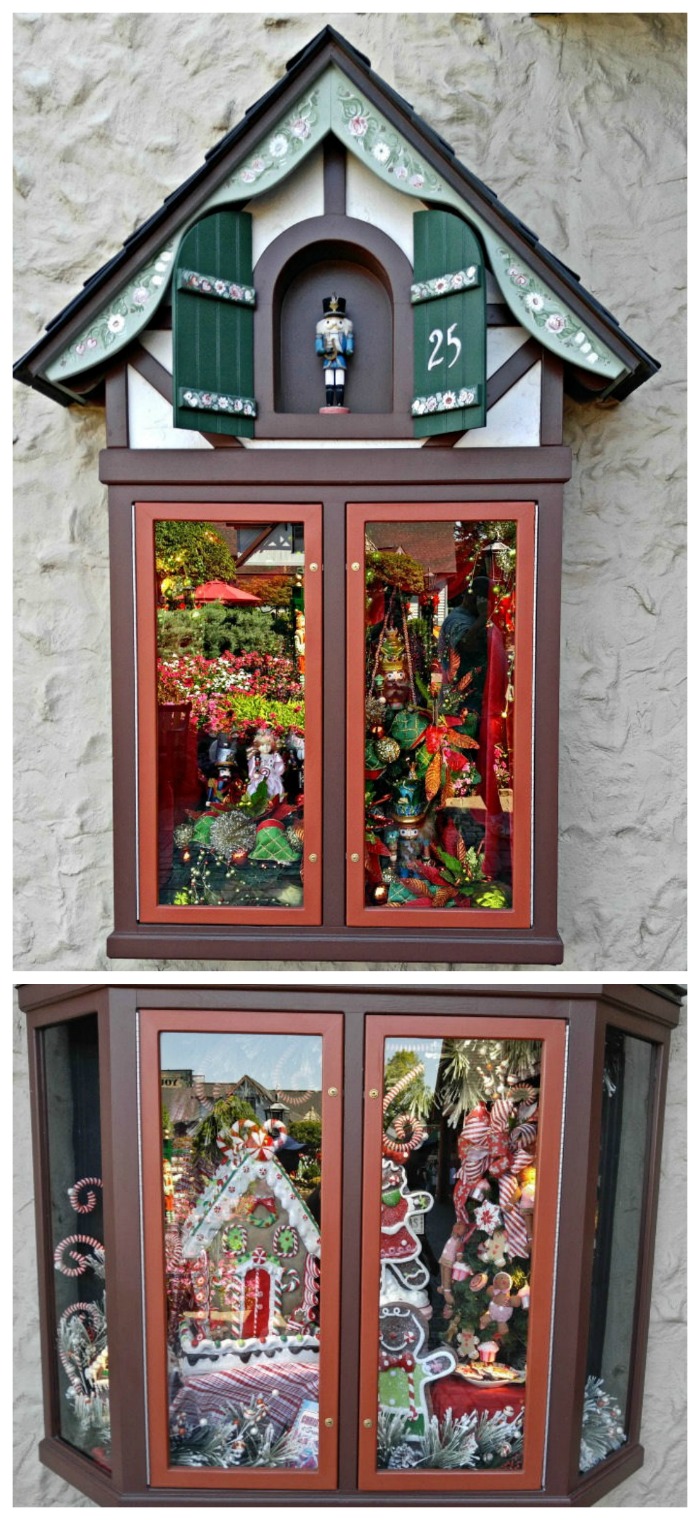 Decorated windows of the The Incredible Christmas Place Windows of The Incredible Christmas Place