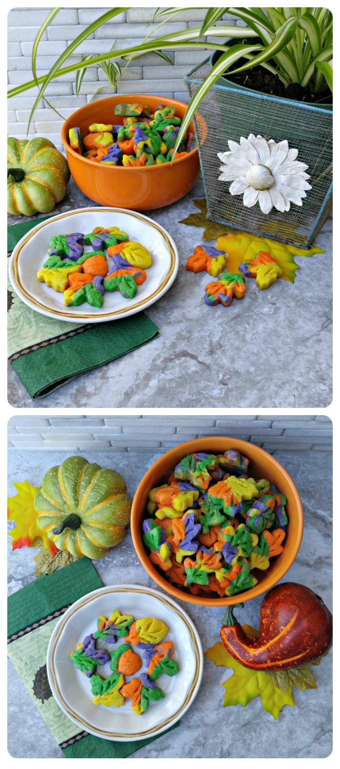 Autumn leaf cookies