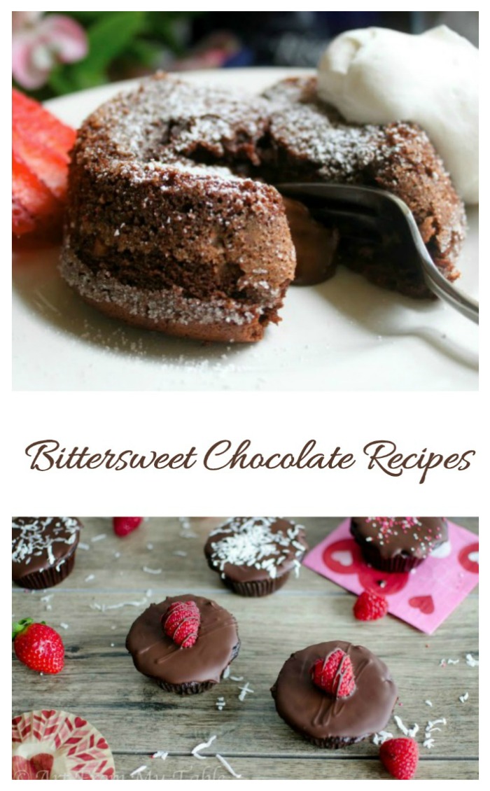 Bittersweet chocolate recipes If you love the taste of deep dark chocolate, try these bittersweet chocolate recipes.