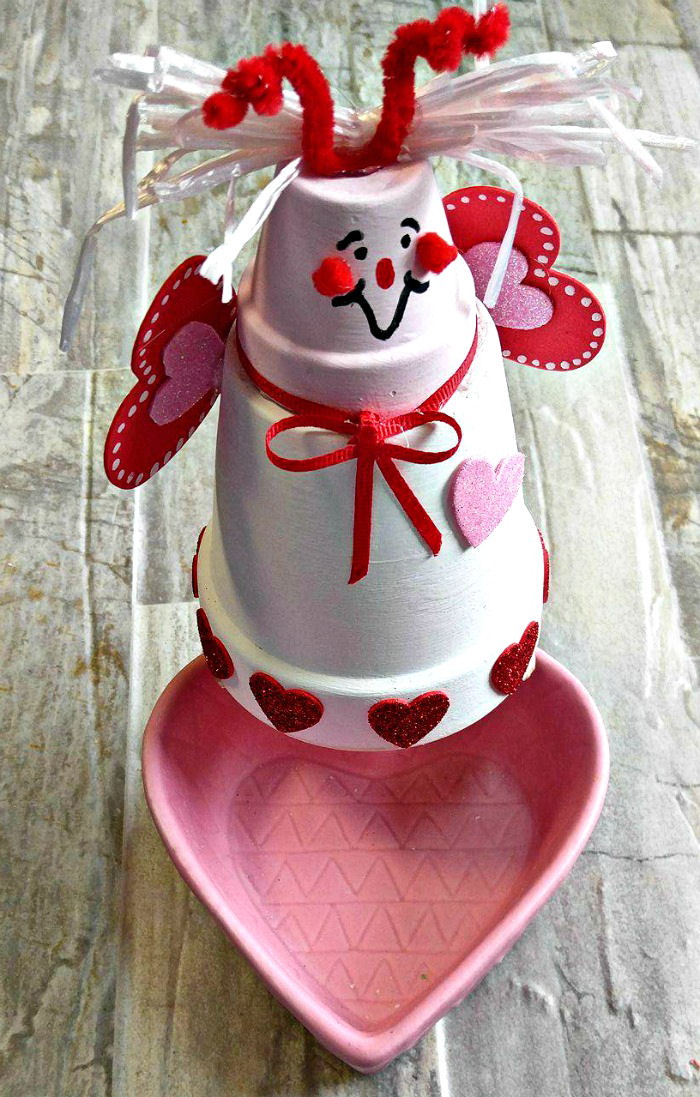 clay pot love bug candy dish