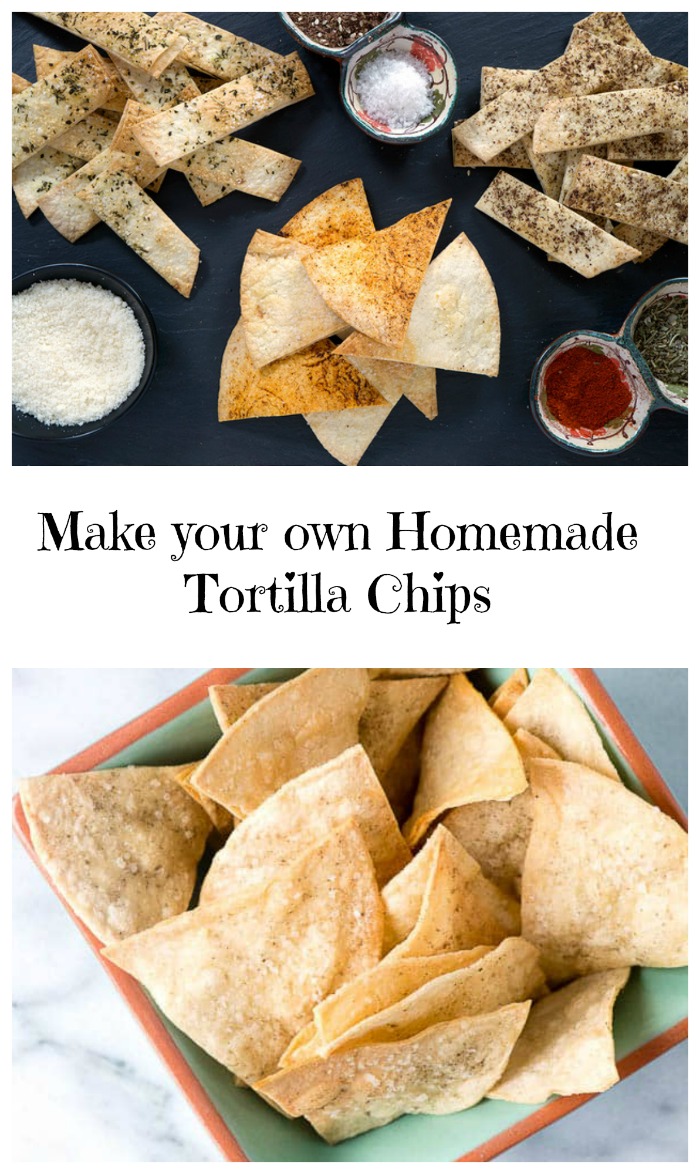 Make your own home made tortilla chips Make your own homemade tortilla chips. Get 10 delicious ideas for toppings and spices