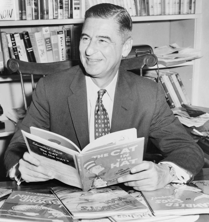 Theodor Geisel, also known as Dr. Seuss, reading the Cat in the Hat Theodor Geisel Reads DR. Seuss Ct in the Hat