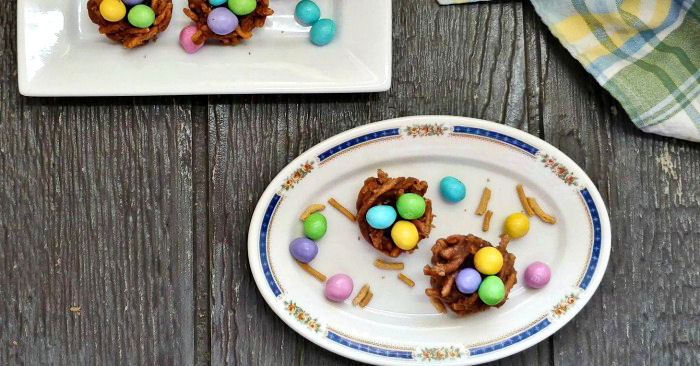 plate of Birds';s nest cookies
