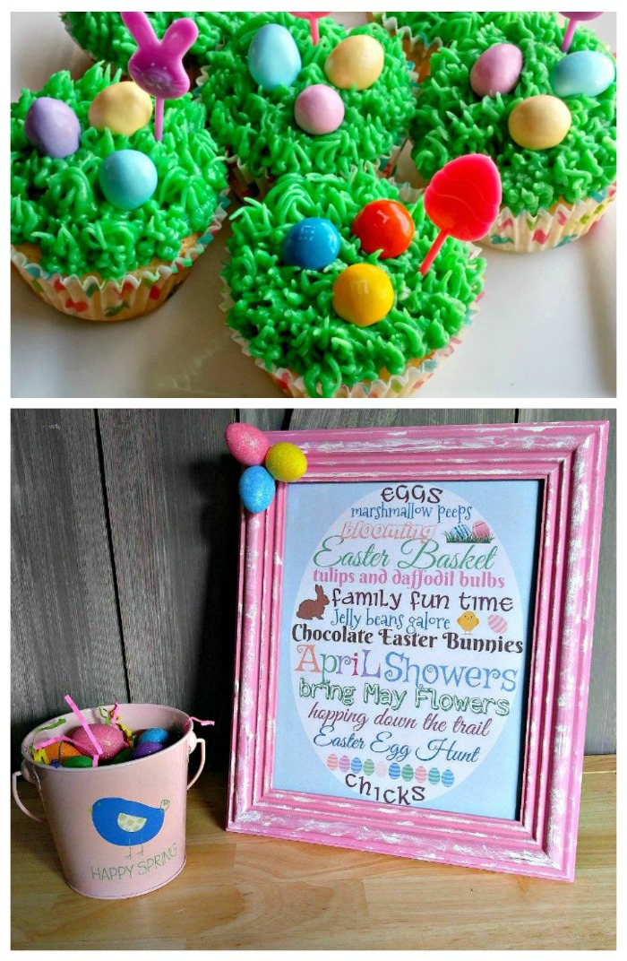 Easter egg cupcakes and Easter Printable