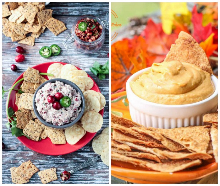 cranberry and pumpkin dip. Party dips for the holidays