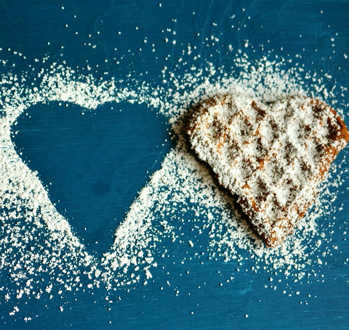 Waffle hearts for International Waffle Day