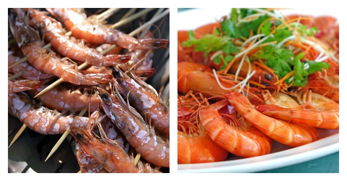 raaw and cooked shrimp shrimp both cooked and raw