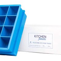Kitchen Fanatic Large Ice Cube Tray - 2 Pack - 2" Ice Cubes Will Keep Your Drink Cold for Hours - BPA Free