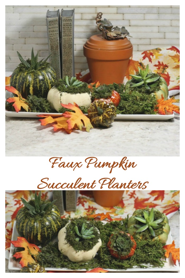 Miniature Pumpkin Planters These mini pumpkin planters are so much fun to make and perfect for a fall table centerpiece. You won't believe how easy they are to make!