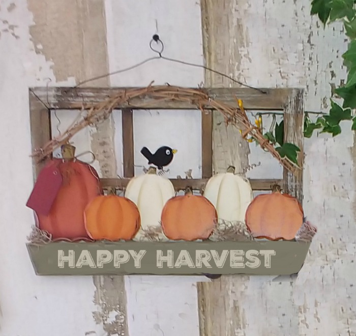 Happy harvest wood hanging