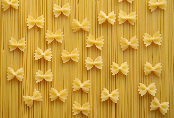 bow tie pasta and spaghetti Bowtie pasta and spaghetti