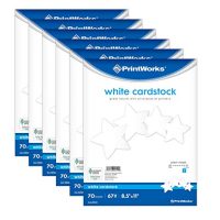 Printworks White Cardstock, 67 lb, 96 Bright, FSC Certified, (6 pack bundle) 420 Sheets, 8.5 x 11 Inch (00550C)