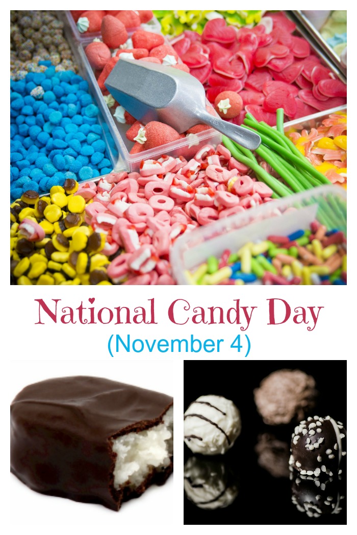 National Candy Day National Candy Day is November 4, but that is just the start of the fun. Check out these fun facts about candy and get some homemade candy recipes.