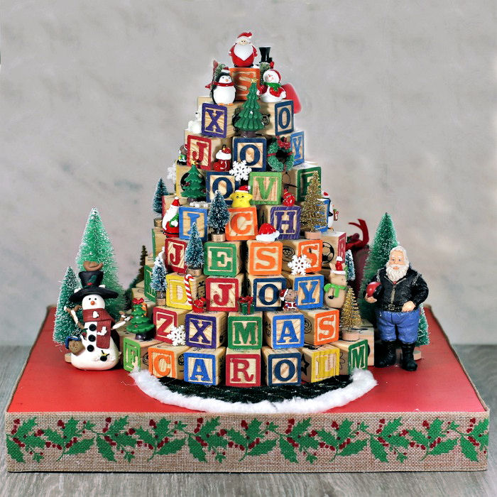 ABC block Christmas tree