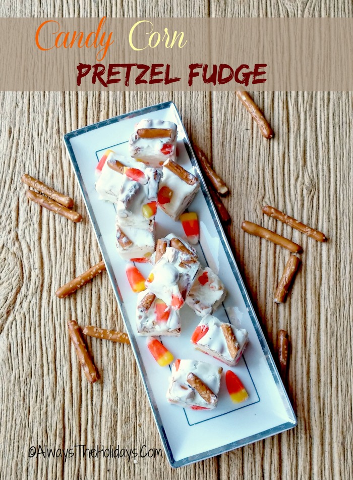 Candy Corn Pretzel Fudge
