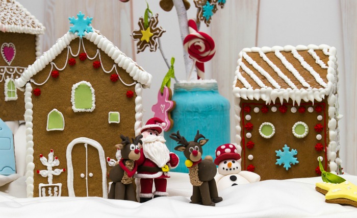 Simple gingerbread village