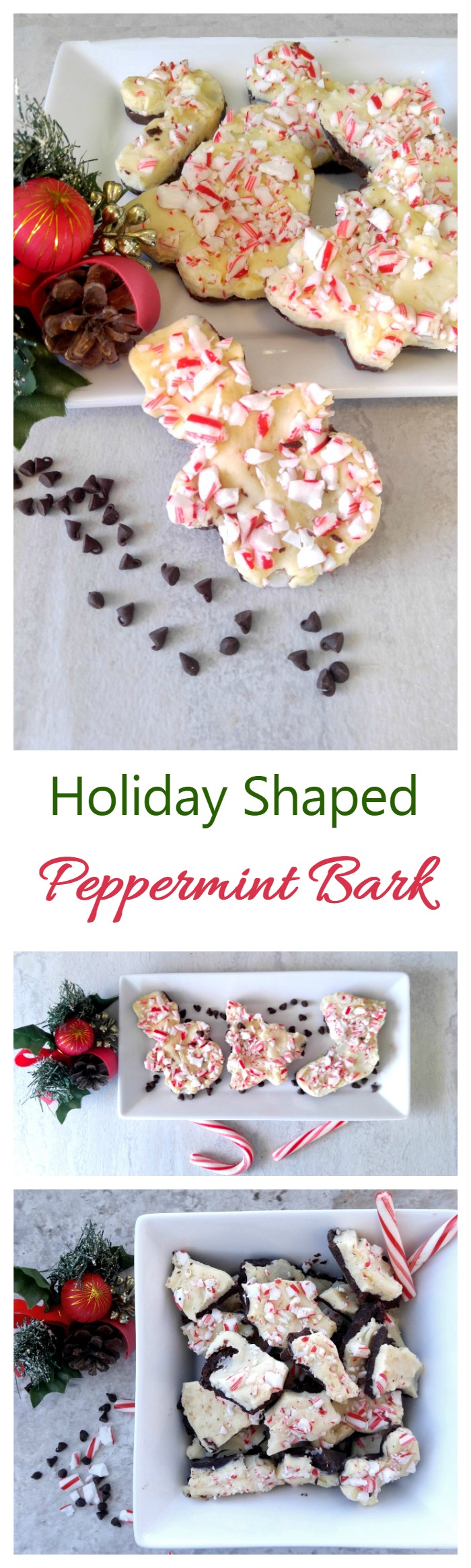 Image for Peppermint Bark Recipe with Holiday Shapes