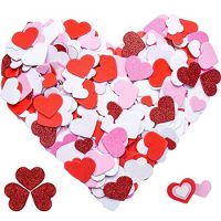 Tatuo 600 Pieces Foam Heart Foam Adhesive Hearts Stickers Valentine's Day Foam Heart Stickers for Arts Craft,