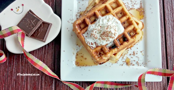 Image for Peanut Butter Banana Belgian Waffles with Dark Chocolate