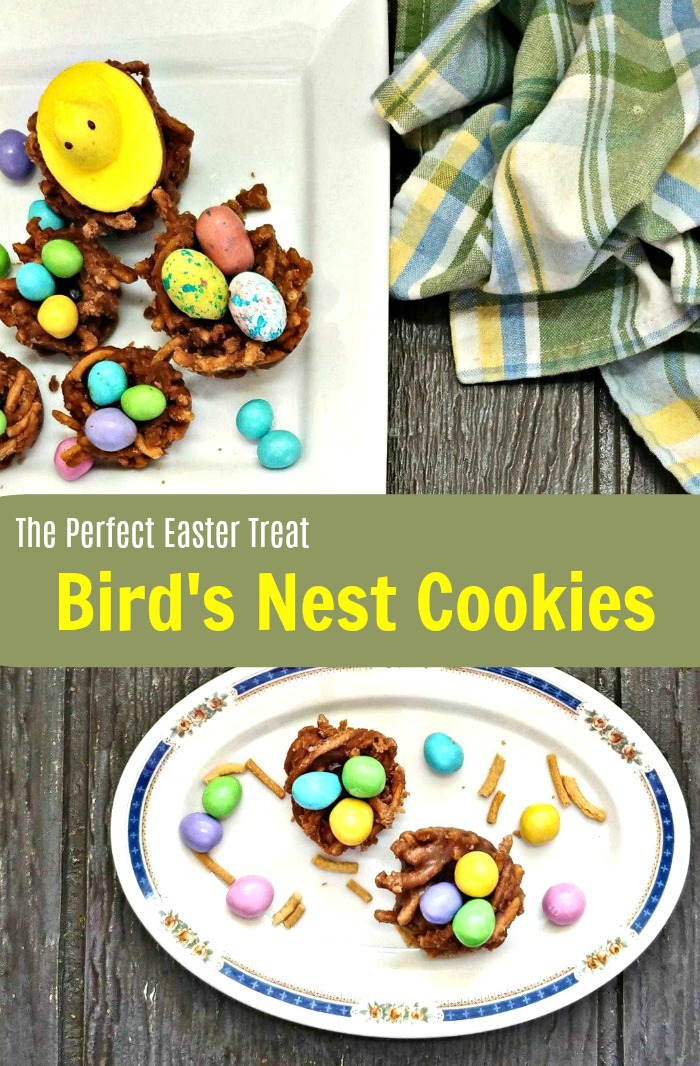 bird's nest cookies with Robin's egg candy Easter Bird's Nest Cookies