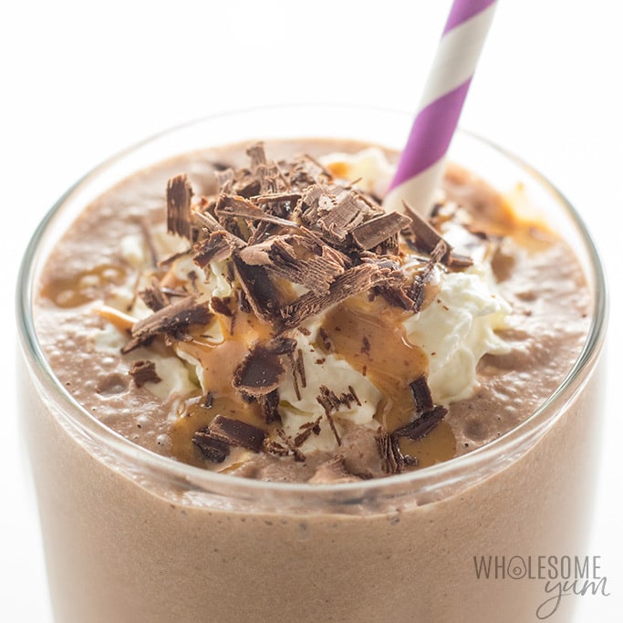Image for Healthy Chocolate Peanut Butter Low Carb Smoothie Recipe