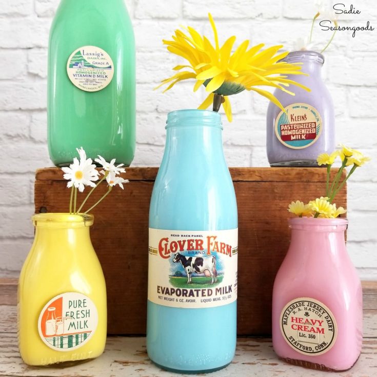 Image for Creating a Milk Bottle Vase with Vintage Milk Caps