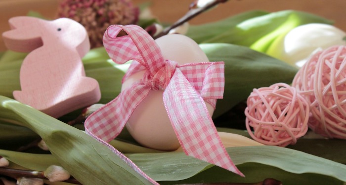 Easter bunny and eggs