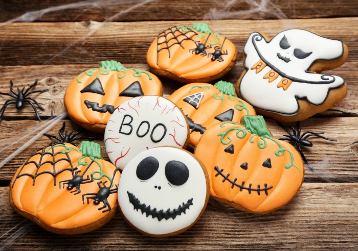Halloween cookie time Decorating Halloween sugar cookies.