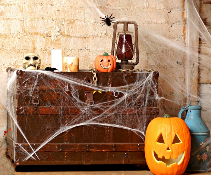 Spooky Halloween scene with spider webs. Halloween entry with spiderwebs, p</p>
<div data-shortcode=