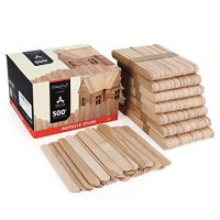 Magicfly 500pcs Jumbo Craft Sticks, Natural Wood Popsicle Craft Sticks for DIY Craft Projects, Home Decoration