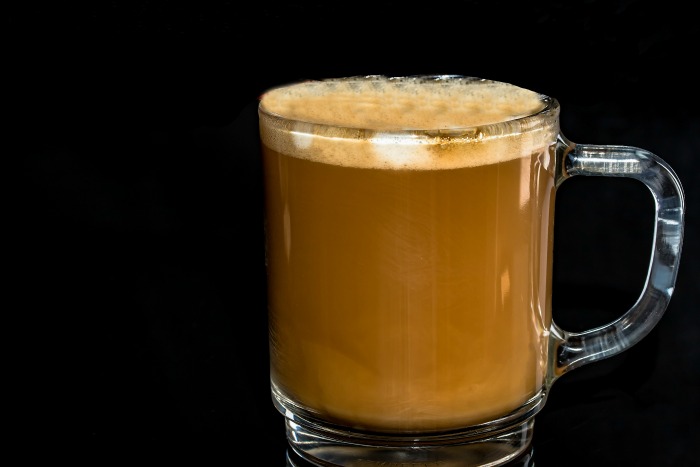hot buttered rum in a mug Hot buttered Rum drink