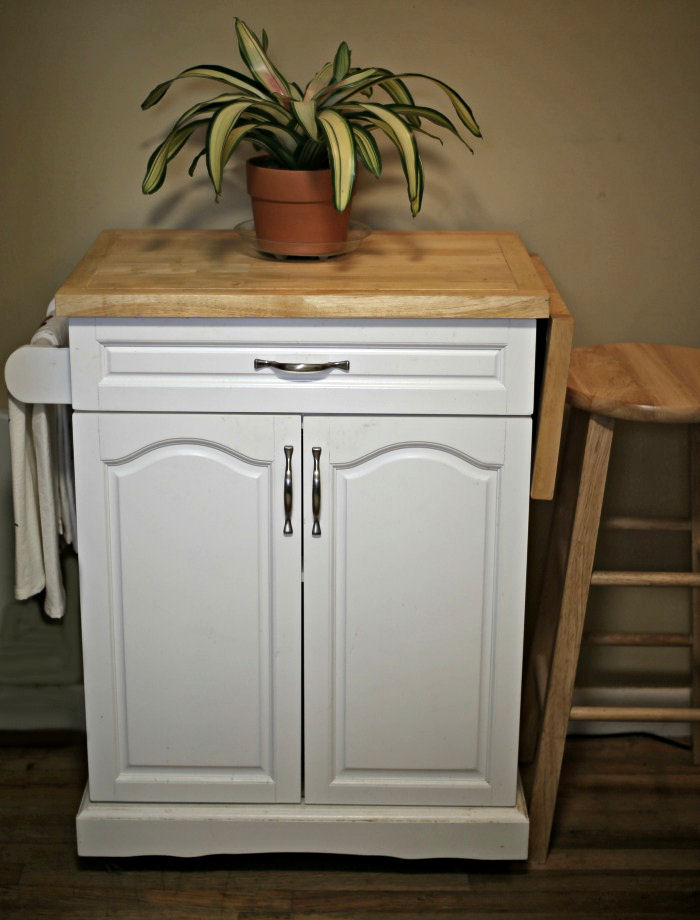 white kitchen Island Movable island on wheels