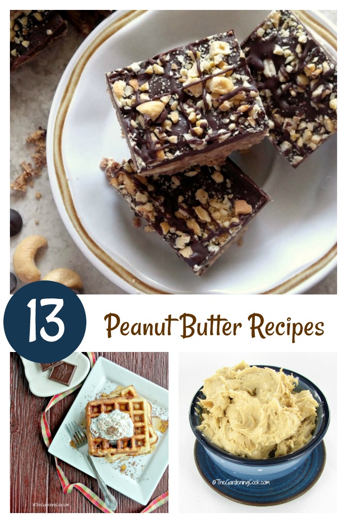 peanut butter bars, peanut butter waffles and peanut butter frosting A dozen of my favorite peanut butter recipes - From bars to frosting and waffles