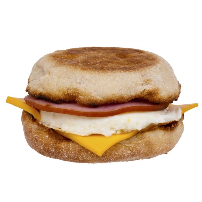 Egg and Canadian Bacon sandwich