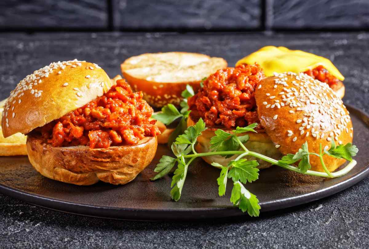 National Sloppy Joe Day Plate of sloppy Joe's.