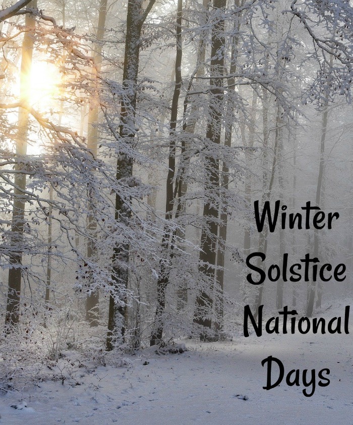 sunlit snowy scene Winter Solstice National Days