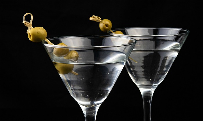 Marinis garnished with olives Marinis garnished with olives