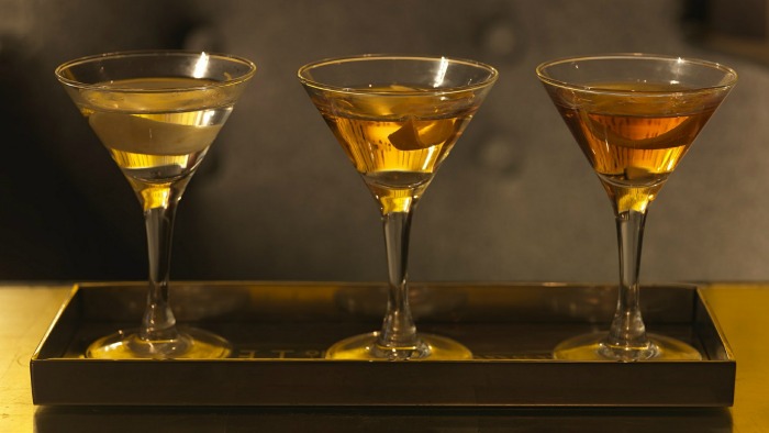 martinis on a tray Find out about the diffrent types of martinis