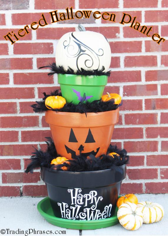Tiered pumpkin display
