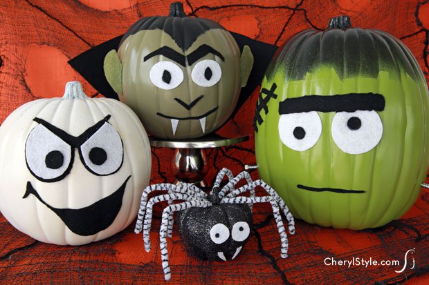 No carve pumpkin monsters